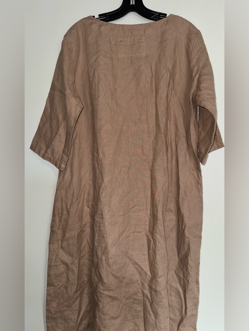 notPERFECTLINEN Taupe Linen Midi Dress - Picture 8 of 9
